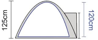 Lewis Dome 2 - 3 Person Tent with Fly Sheet