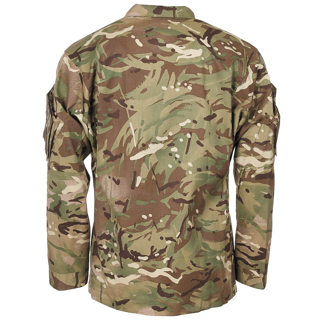back view of British army camouflage jacket 