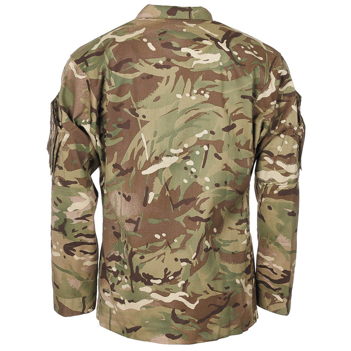 back view of British army camouflage jacket 