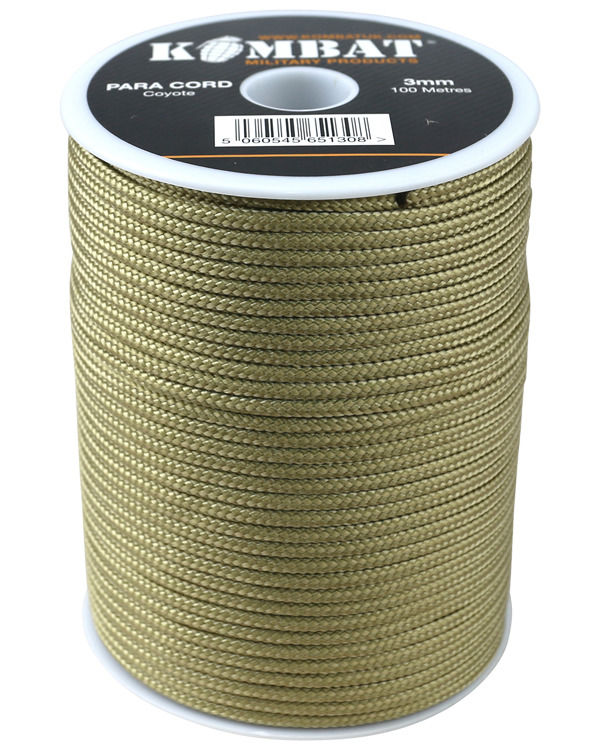 ParaCord on reel - 100m Coyote Tan