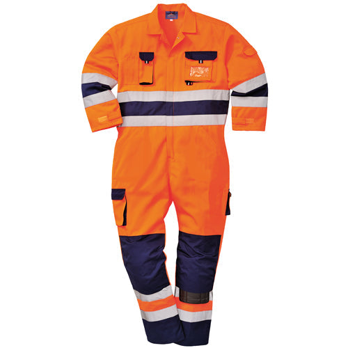 Portwest TX55 Nantes Hi Vis Overalls with Kneepad Pockets-1