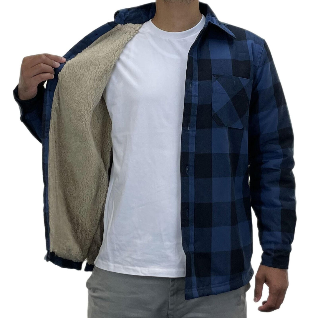 Mens Sherpa Fleece Lined Work Shirt - 4061-7