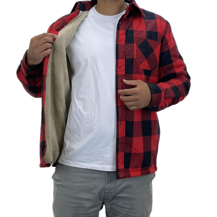 Mens Sherpa Fleece Lined Work Shirt - 4061-2