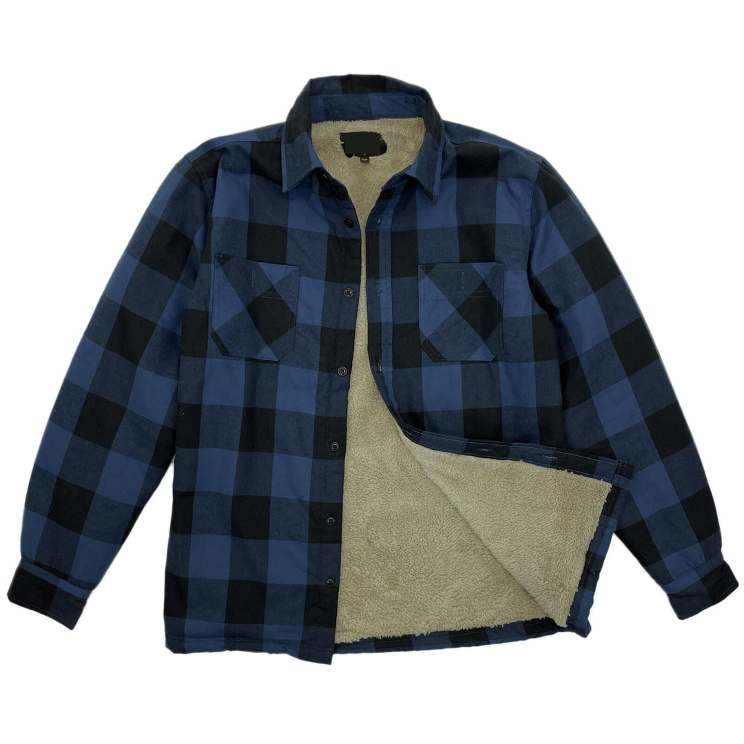 Scotch Plaid Shirt Sherpa Lined Shirt Mens Mens Sherpa Fleece