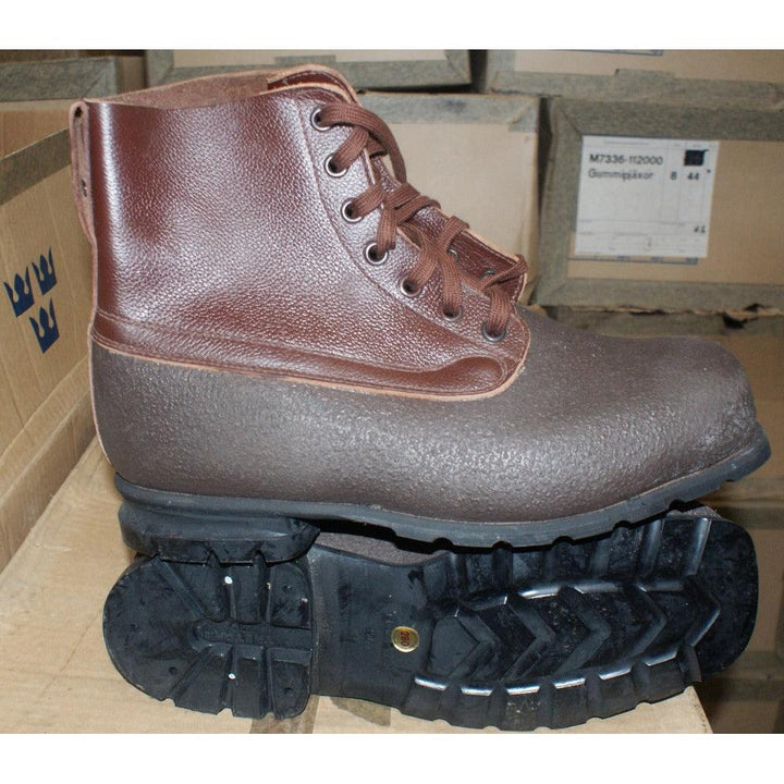 Swedish Army Brown Gummi m59 Boots