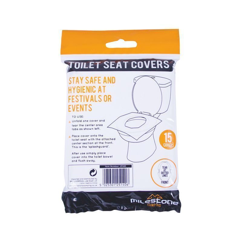 15pk Camping Toilet Seat Covers