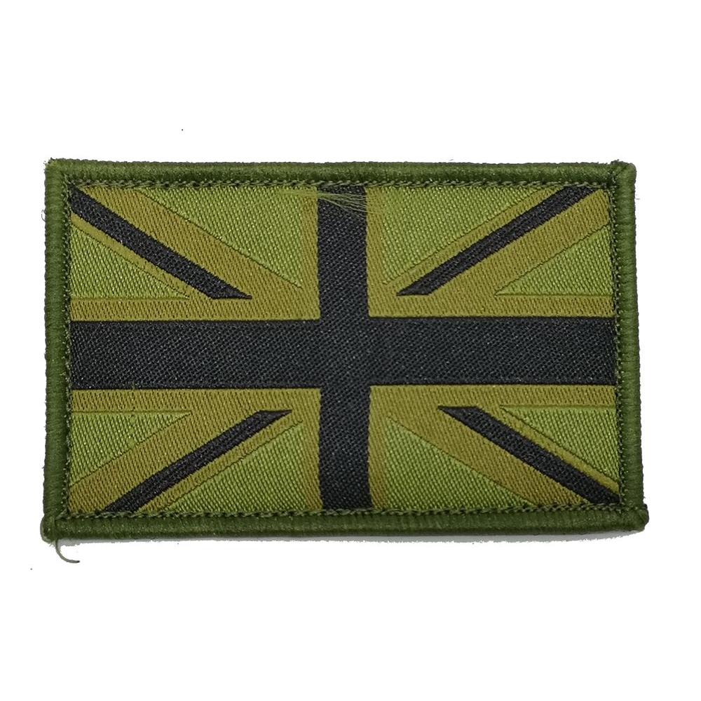 Union Jack Subdued Patch (Green/Black)